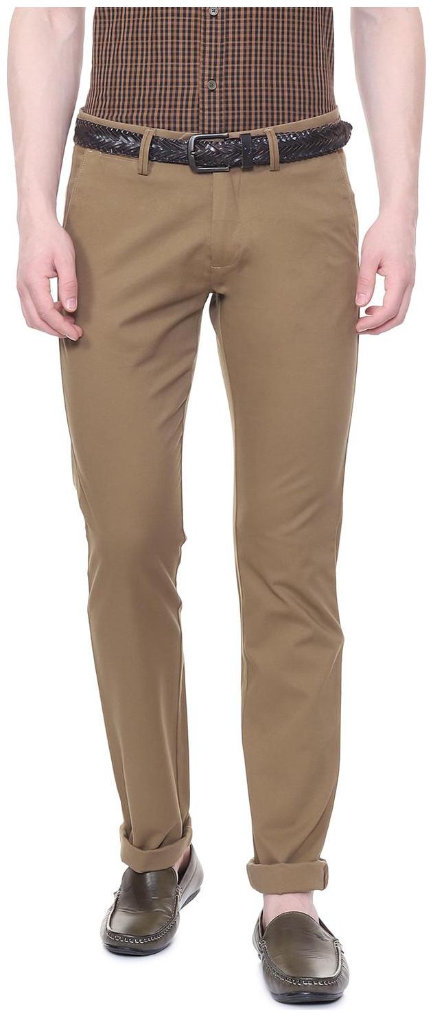 

Allen Solly Men Brown Solid Slim fit Regular trousers