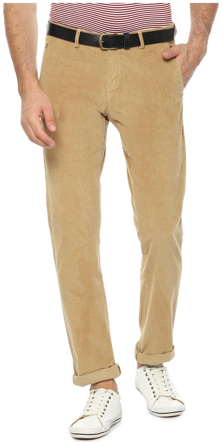 

Allen Solly Men Beige Textured Slim fit Regular trousers