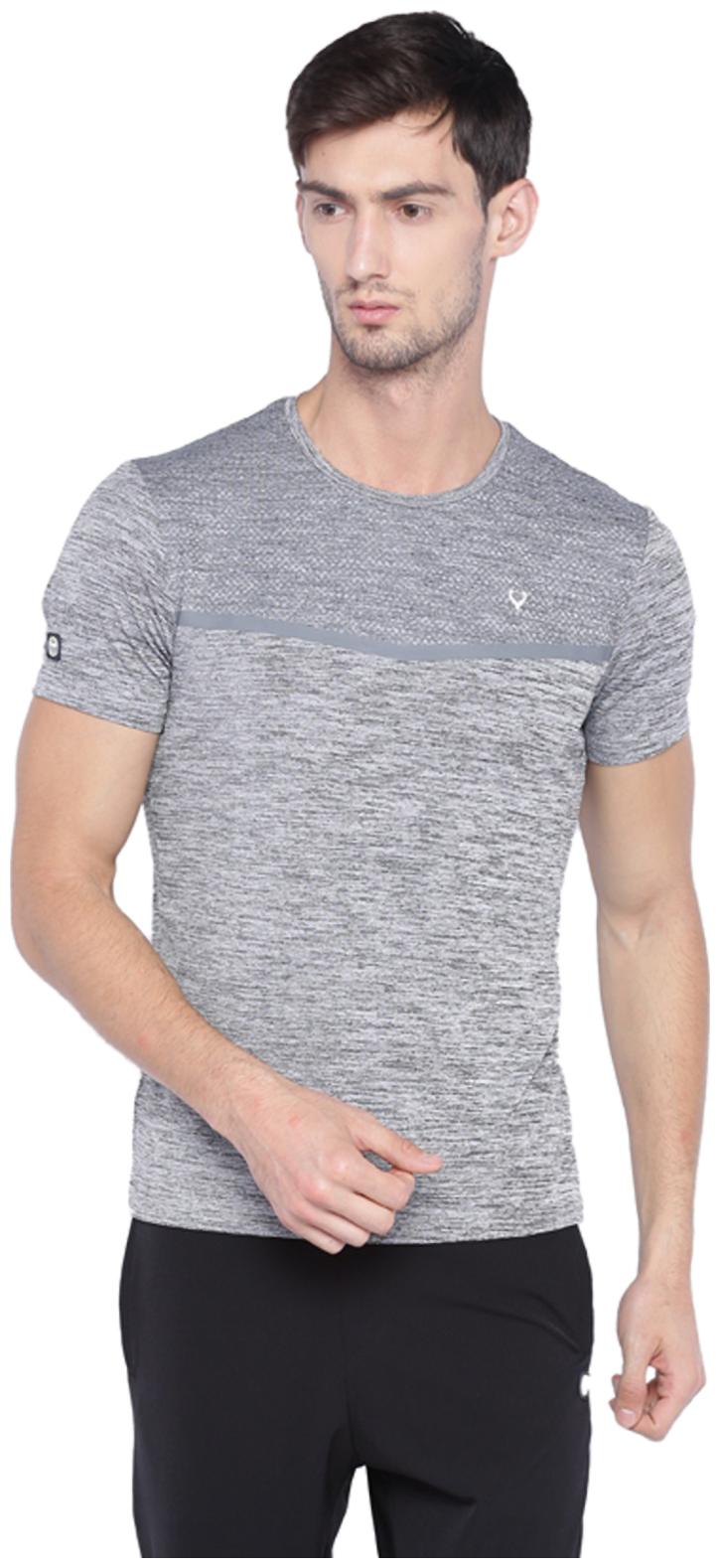 

Allen Solly Men Grey Slim fit Cotton Blend Round neck T-Shirt - Pack Of 1