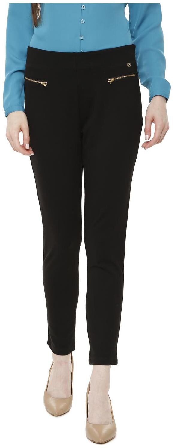 

Allen Solly Women Black Regular fit Regular trousers