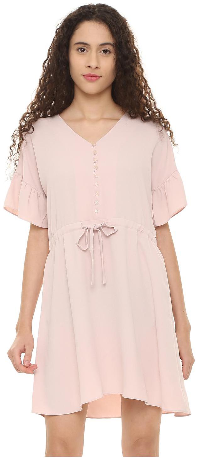 

Allen Solly Pink Solid A-line dress