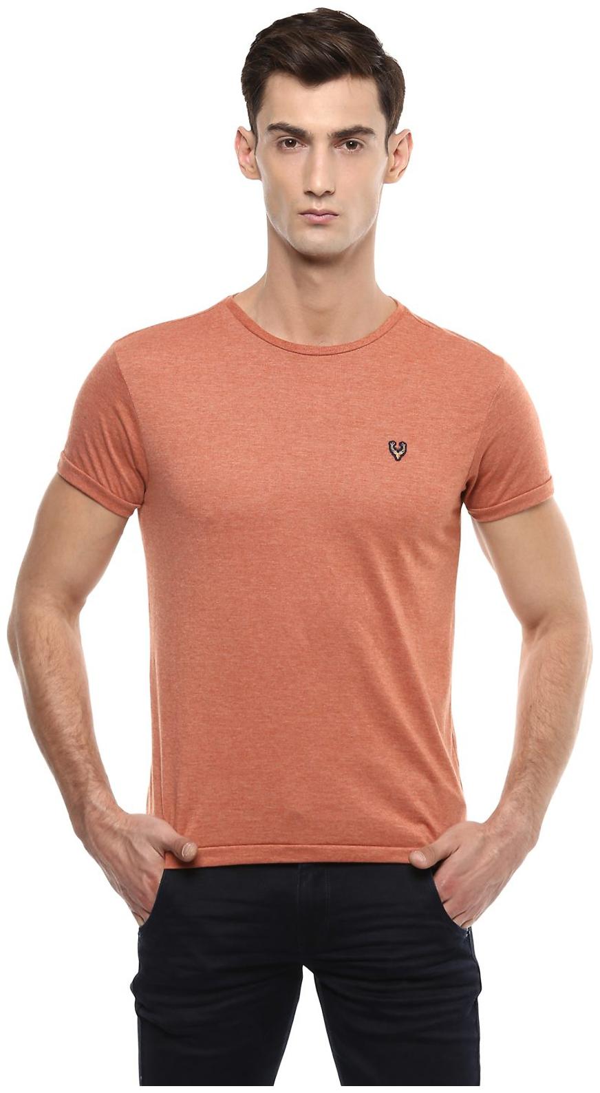 

Allen Solly Men Orange Slim fit Cotton Round neck T-Shirt - Pack Of 1