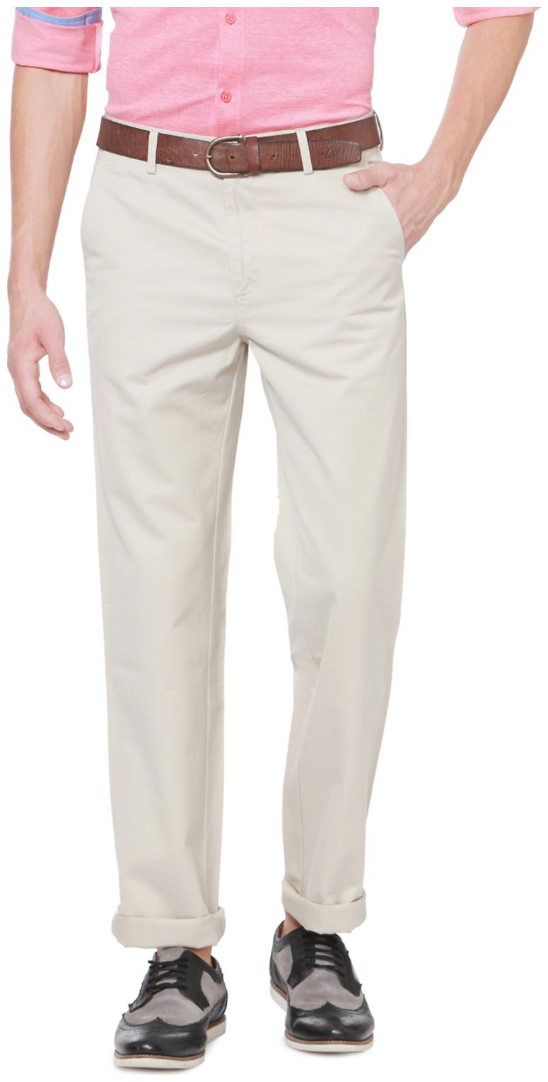 

Allen Solly Men Solid Regular Fit Formal Trouser - White