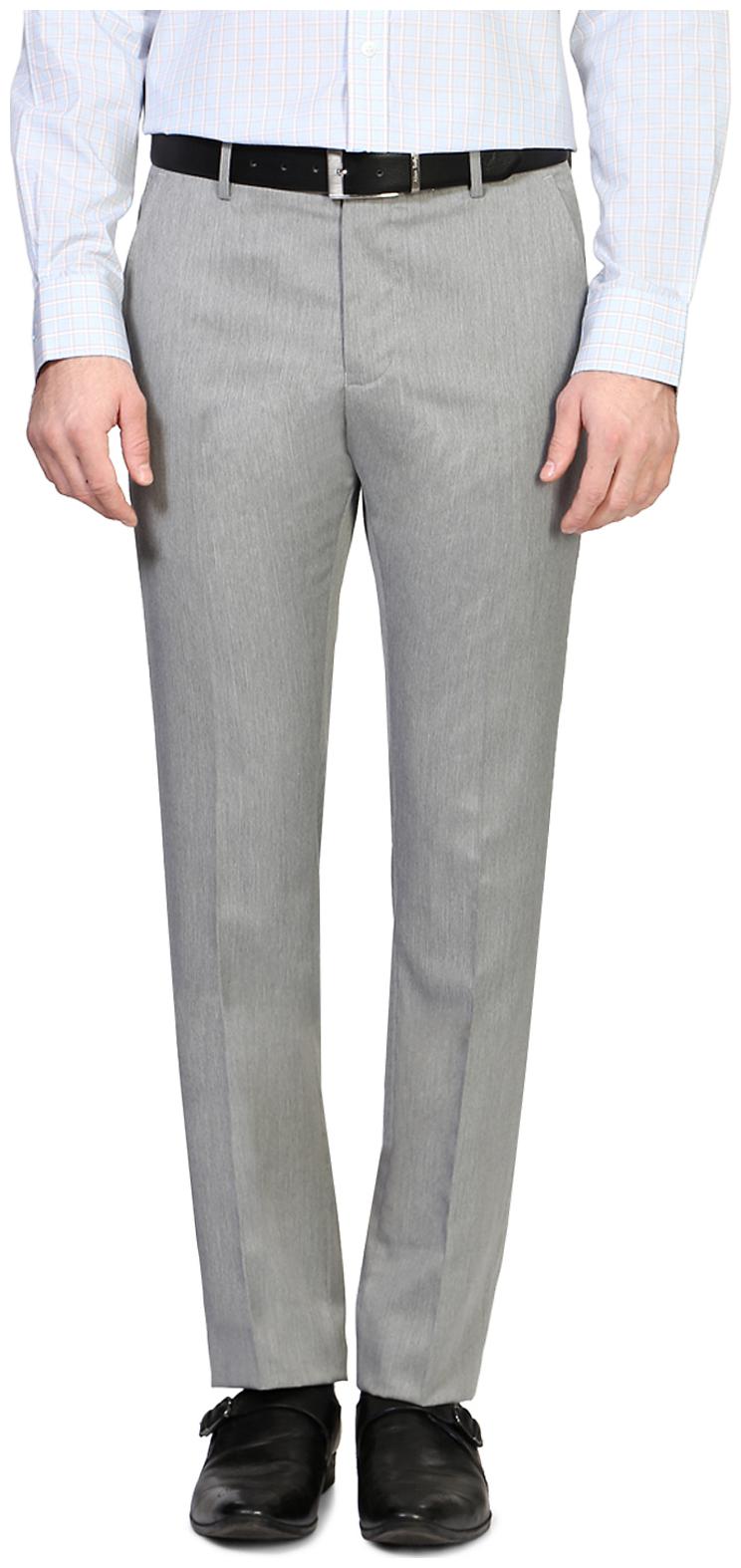 

Allen Solly Men Solid Tapered Fit Formal Trouser - Grey