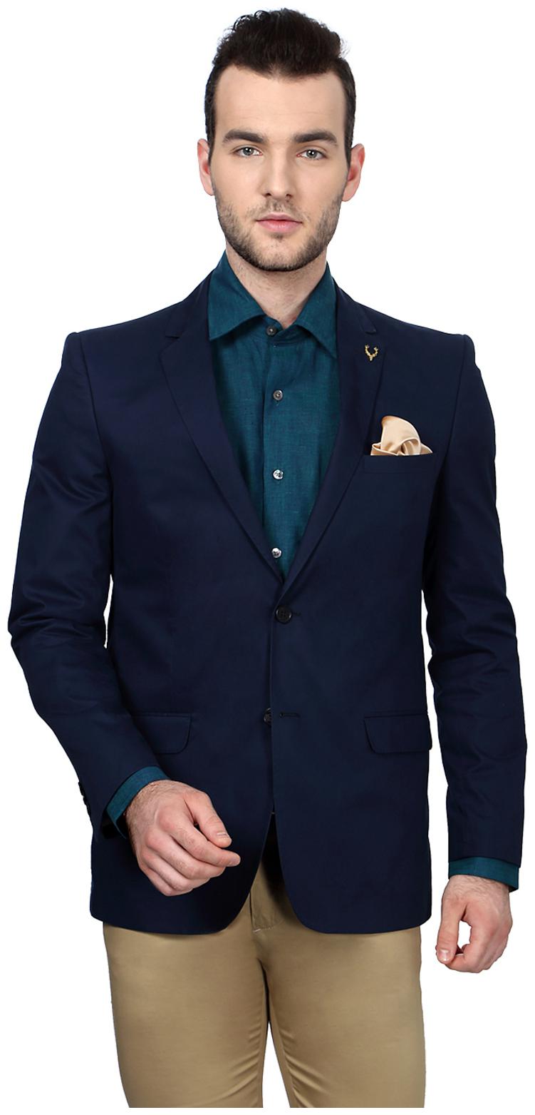 

Allen Solly Navy Cotton Blazer