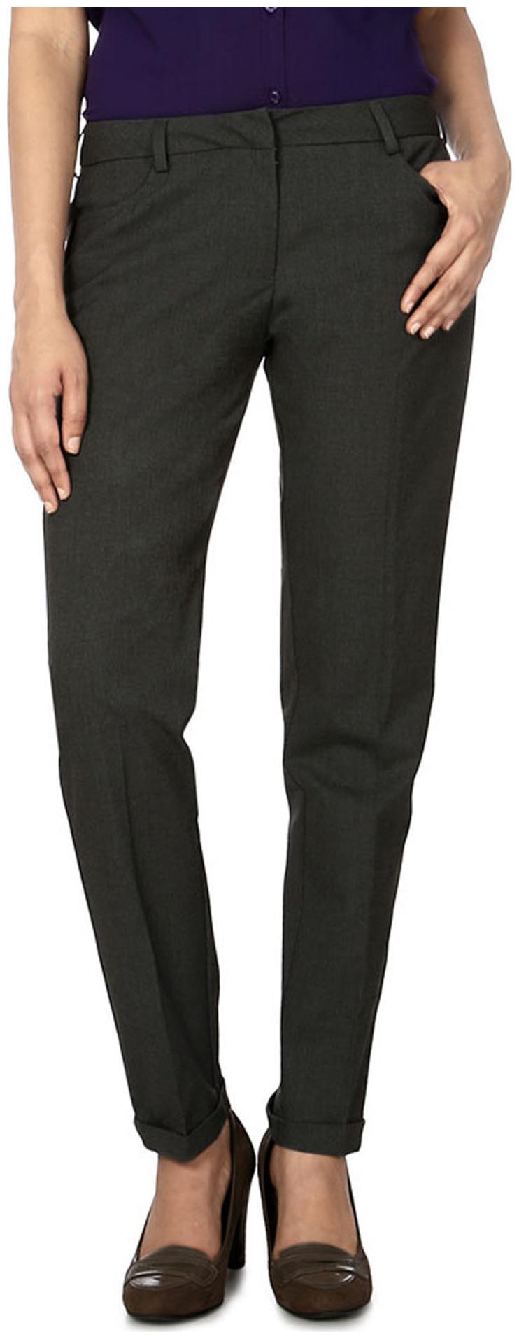 

Allen Solly Women Grey Regular fit Regular trousers