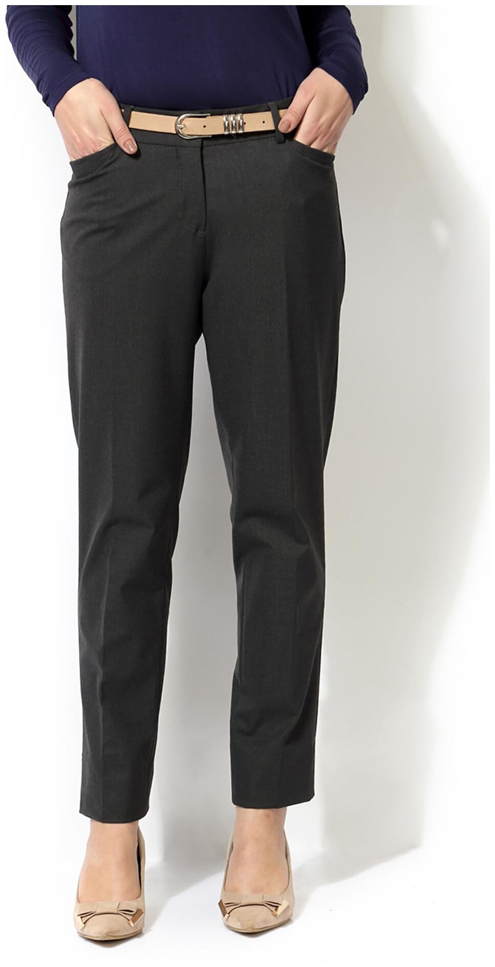 

Allen Solly Grey Polyester Trouser