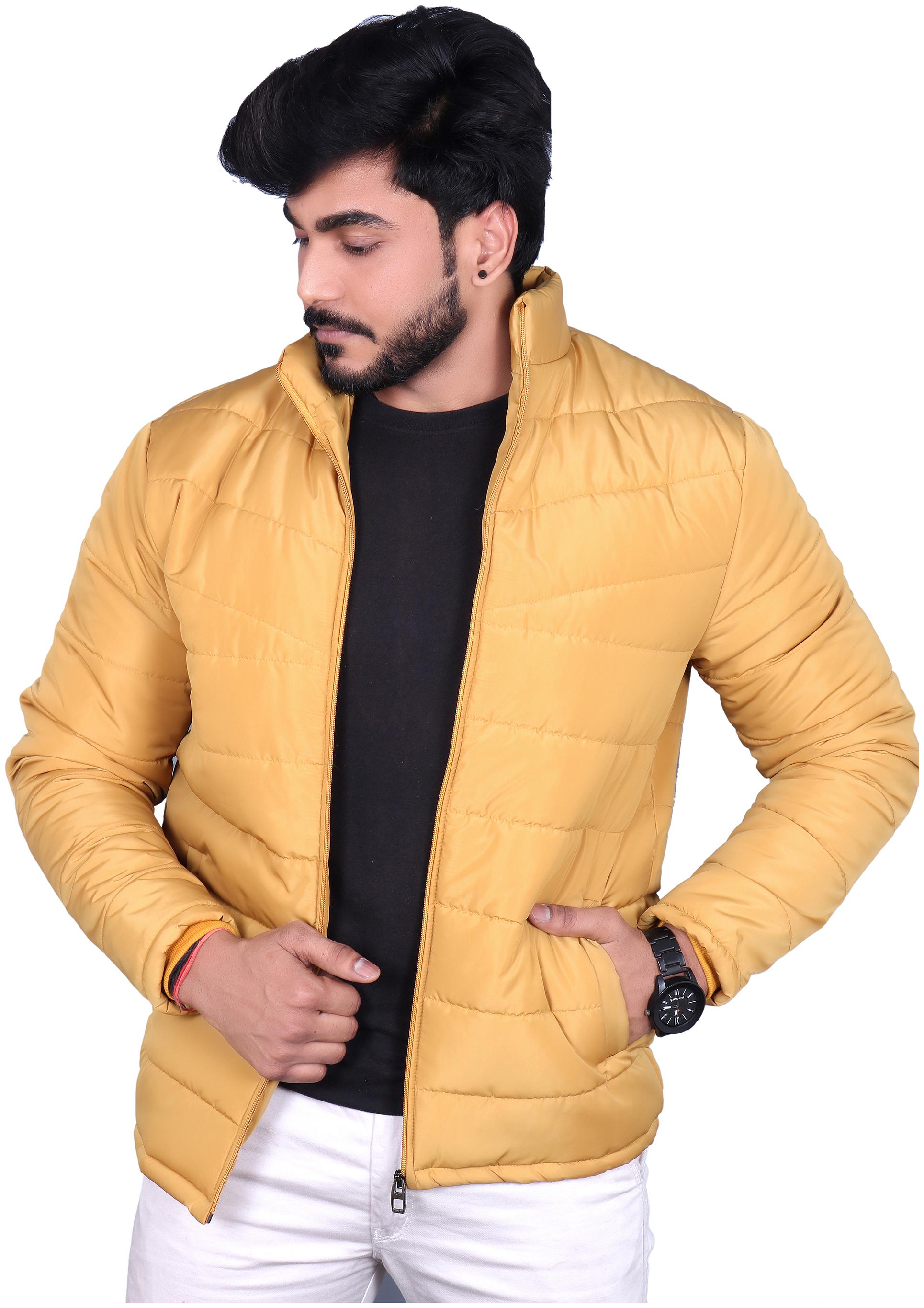

Allons-Y Let s go Men Brown Solid Bomber jacket