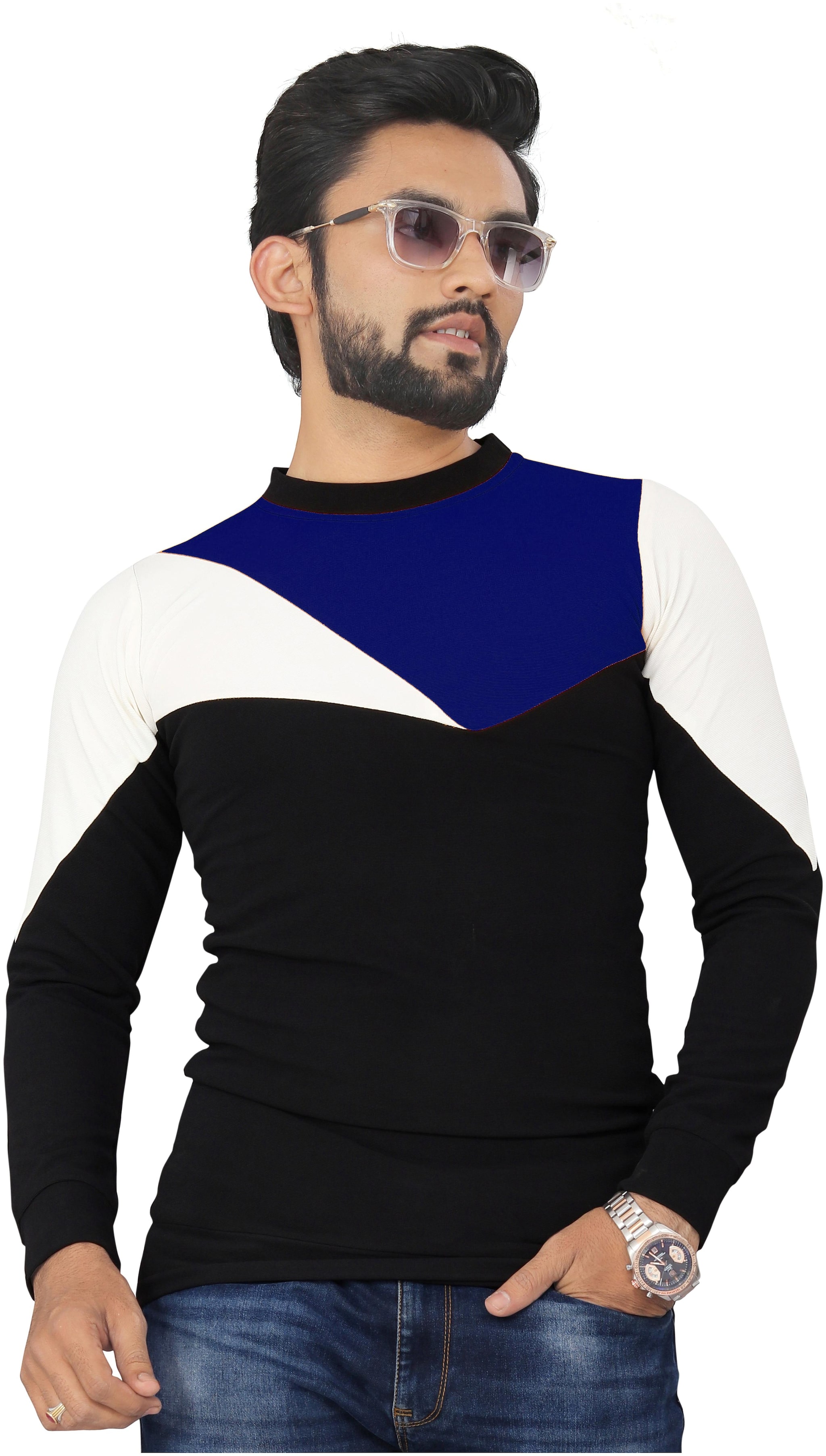 

ALPOSH Men Multi Slim fit Polyester Round neck T-Shirt - Pack Of 1