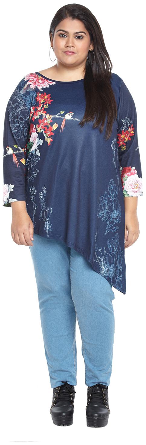 

Alto Moda by Pantaloons Women Printed Regular top - Blue