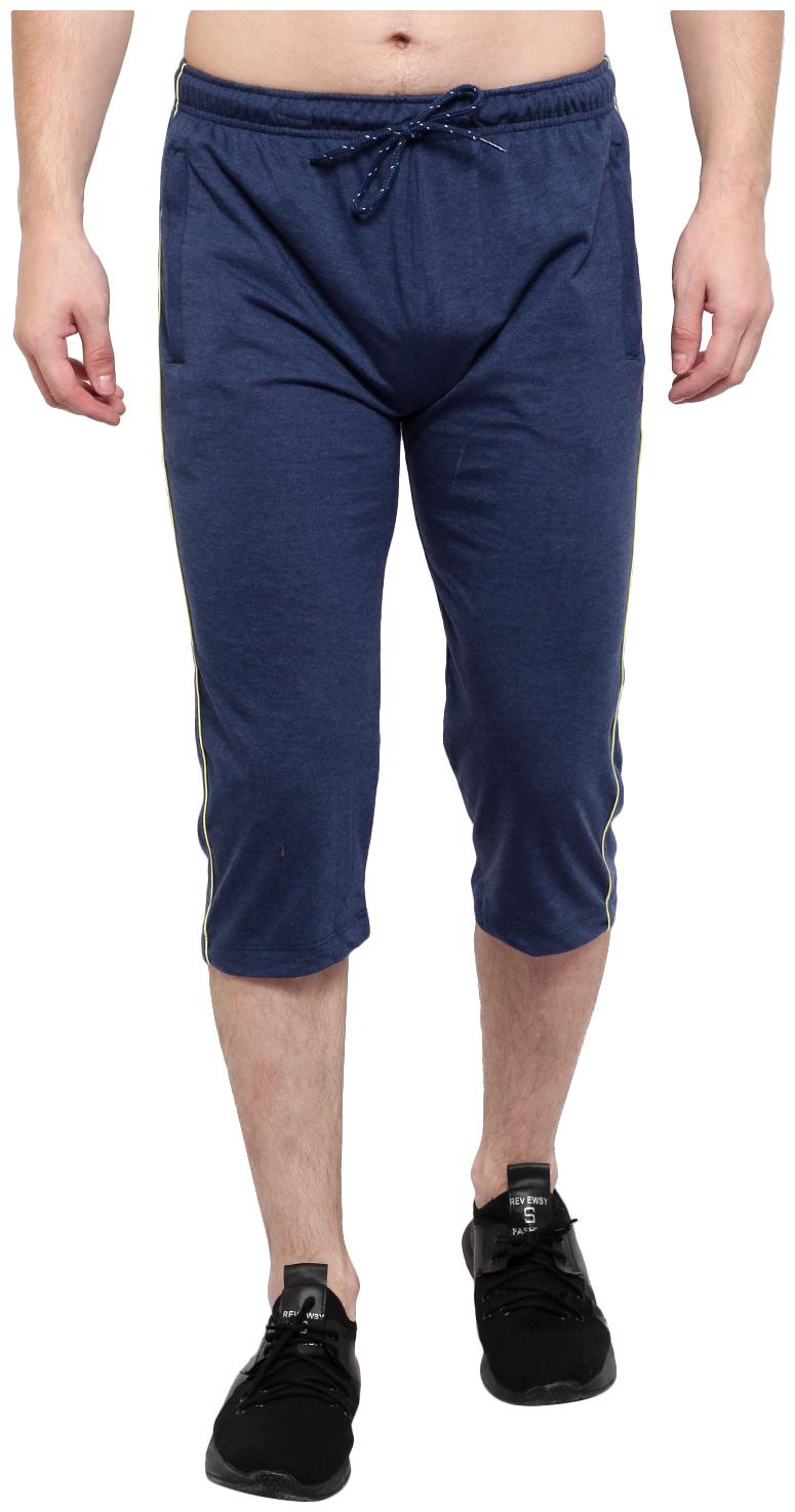 

Alto Polo Men s Blue Slim Fit Cotton Three Fourth Solid Trackpants