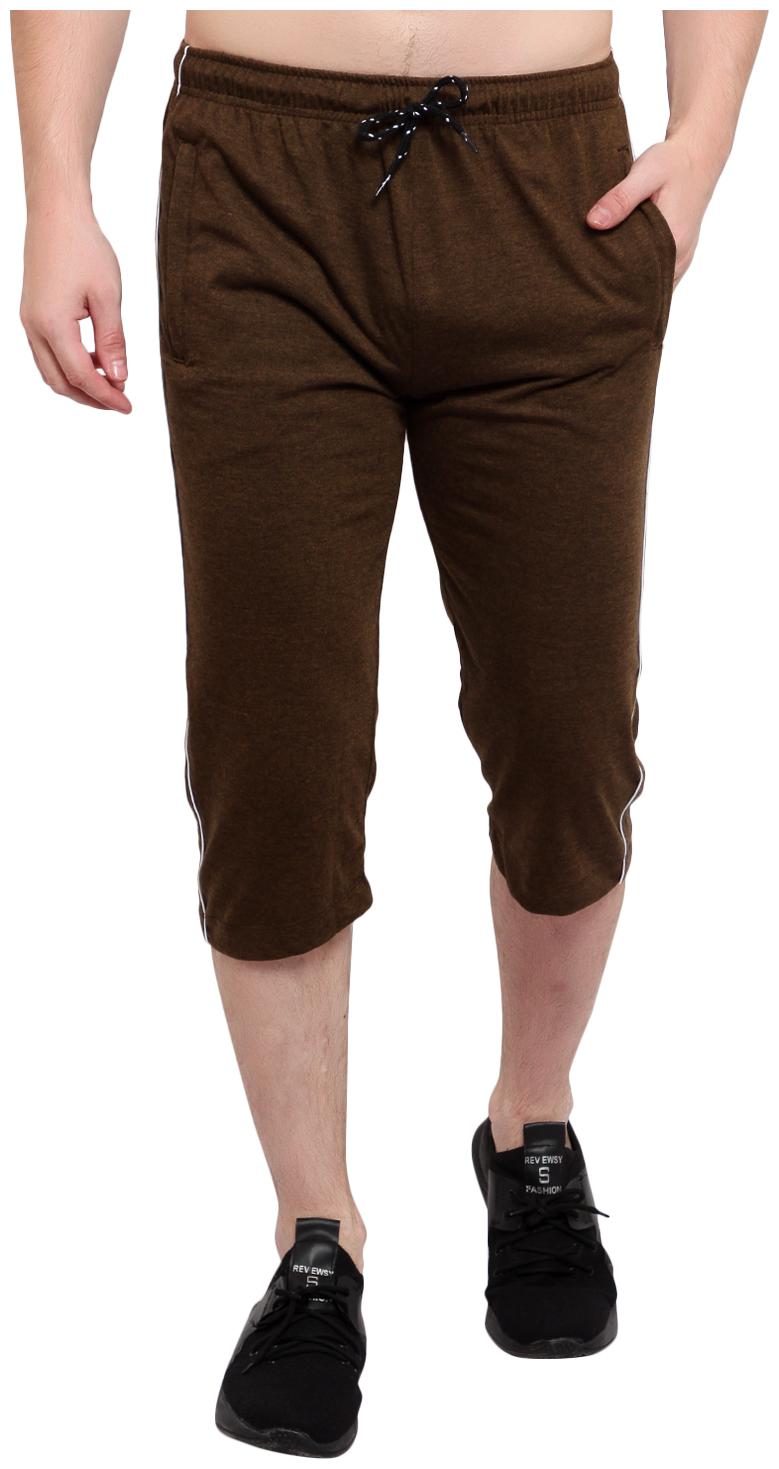 

Alto Polo Men s Brown Slim Fit Cotton Three Fourth Solid Trackpants