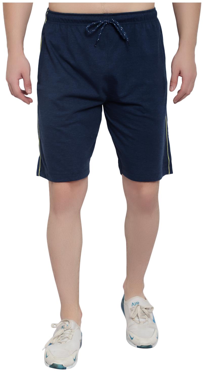 

Alto Polo Men Cotton Solid Navy Blue Sports Shorts