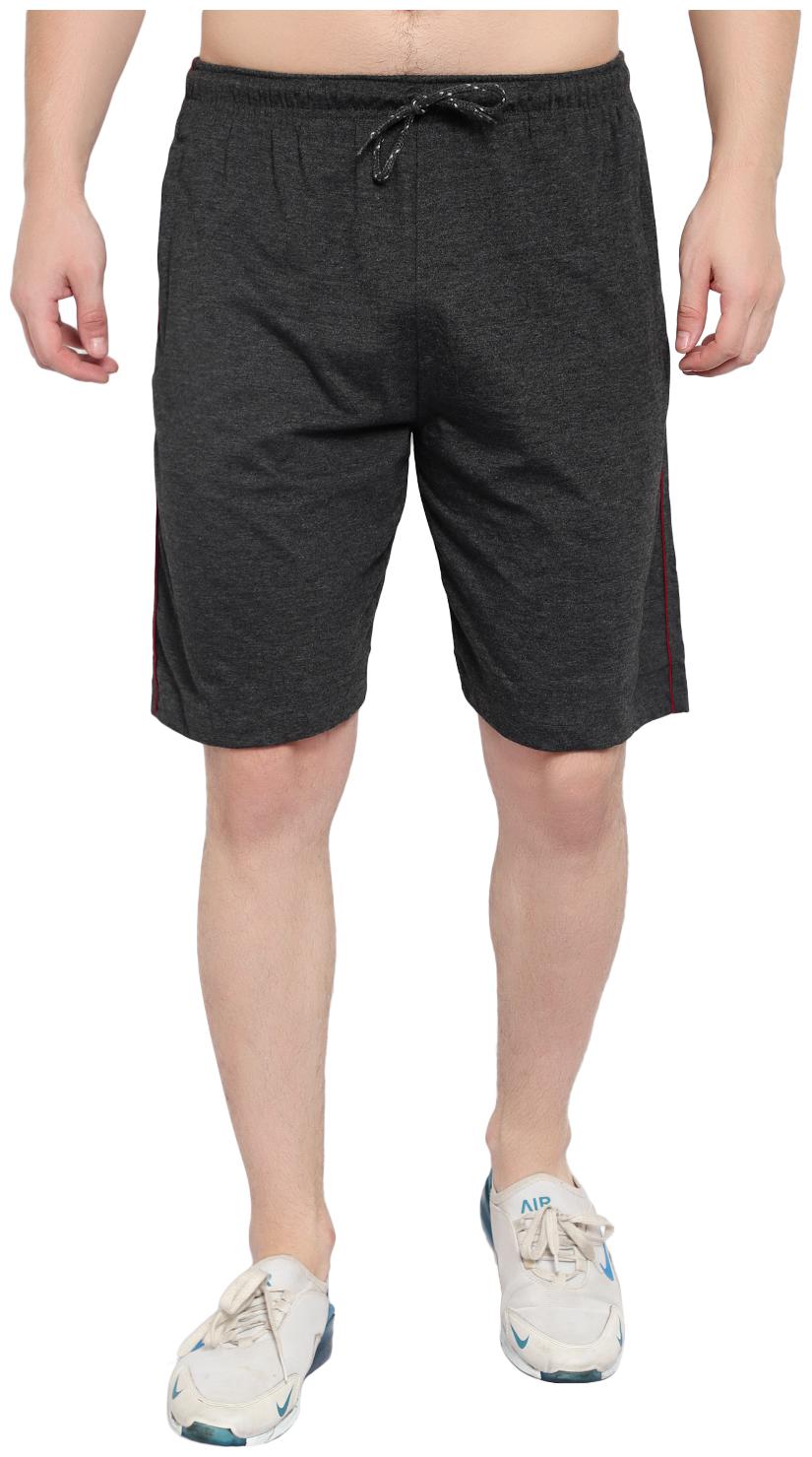 

Alto Polo Men Cotton Solid Grey Sports Shorts