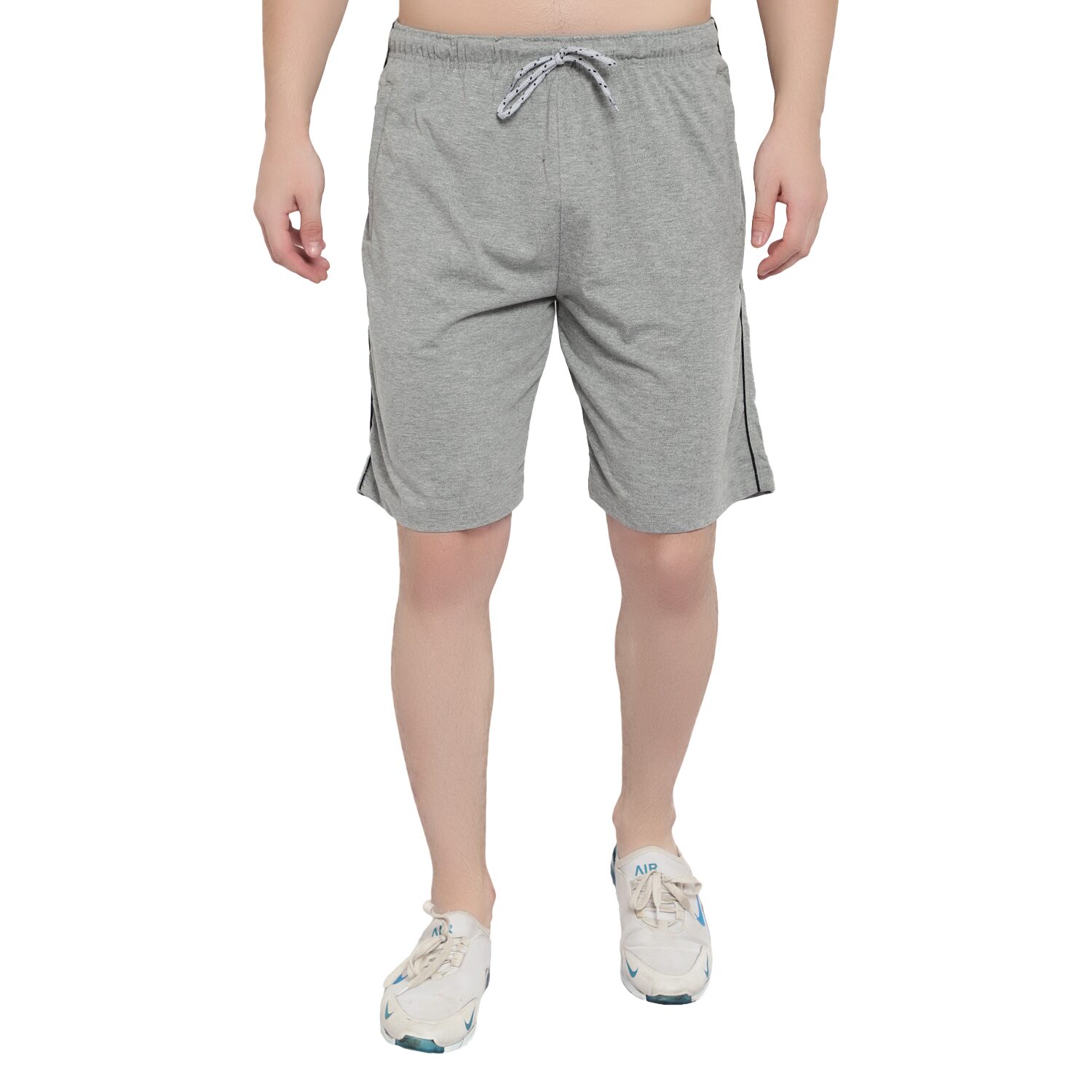

Alto Polo Men Cotton Solid Grey Sports Shorts