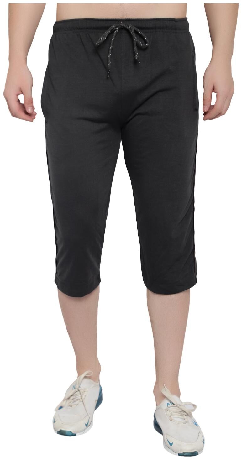 

Alto Polo Men Cotton Solid Grey Sports Shorts