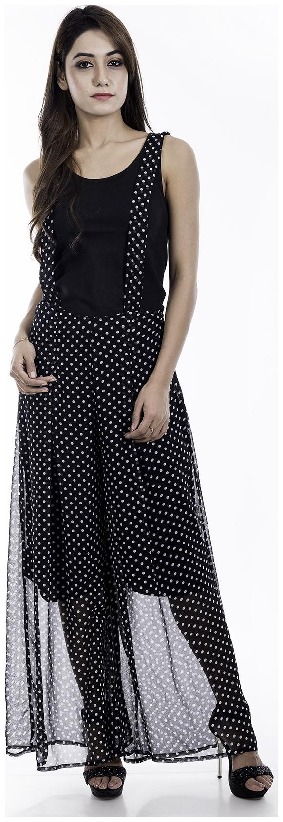 

Amadore Polka dots Dungaree - Black