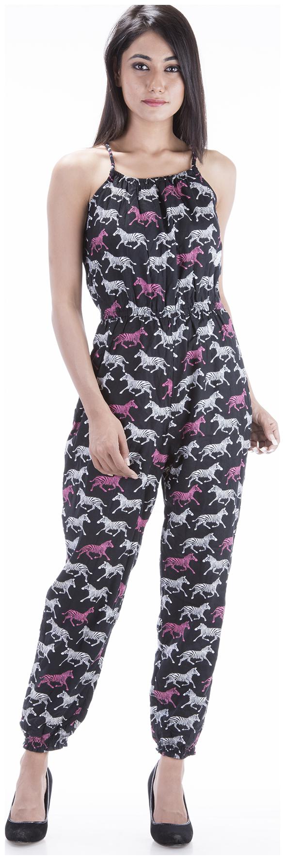 

Amadore Printed Jumpsuit - Black
