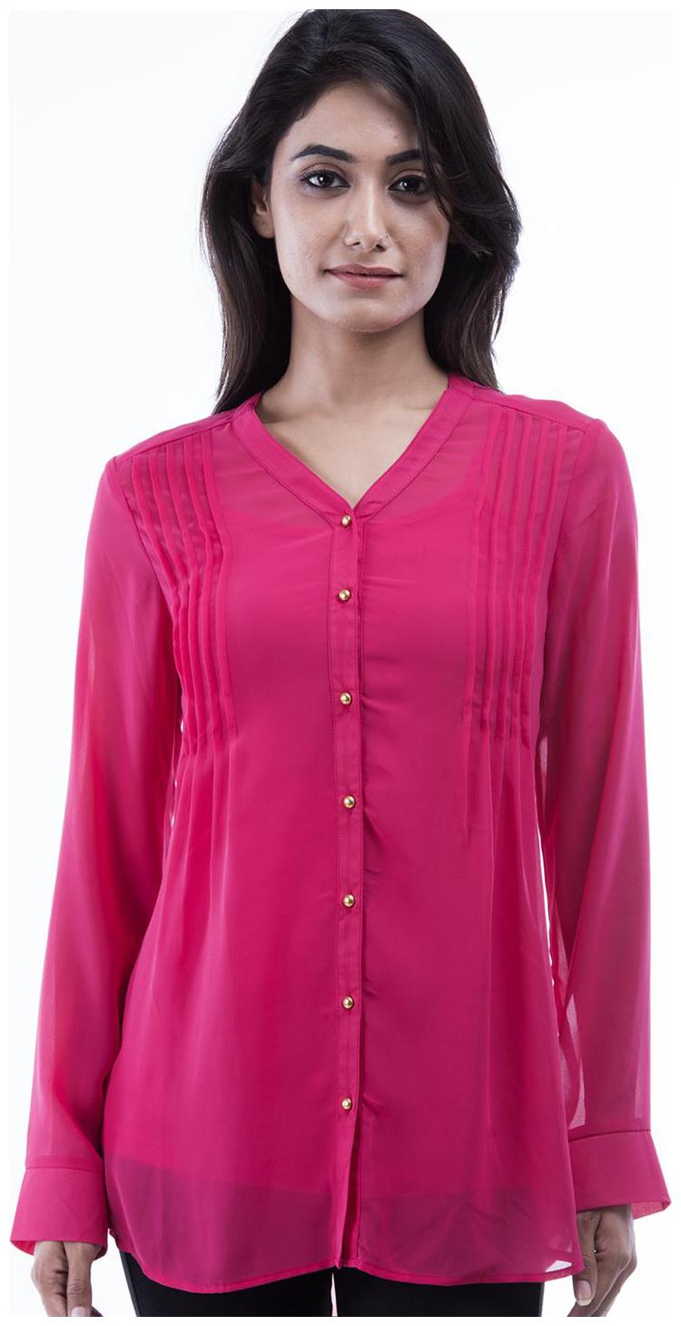 

Amadore Casual Full Sleeve Solid Women s Pink Top