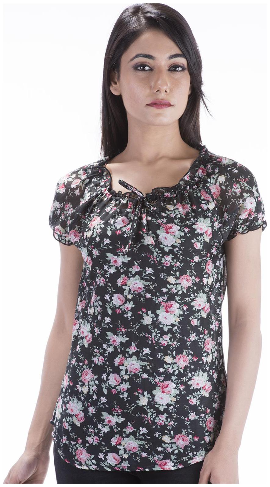 

Amadore Casual Short Sleeve Floral Print Women s Multicolor Top