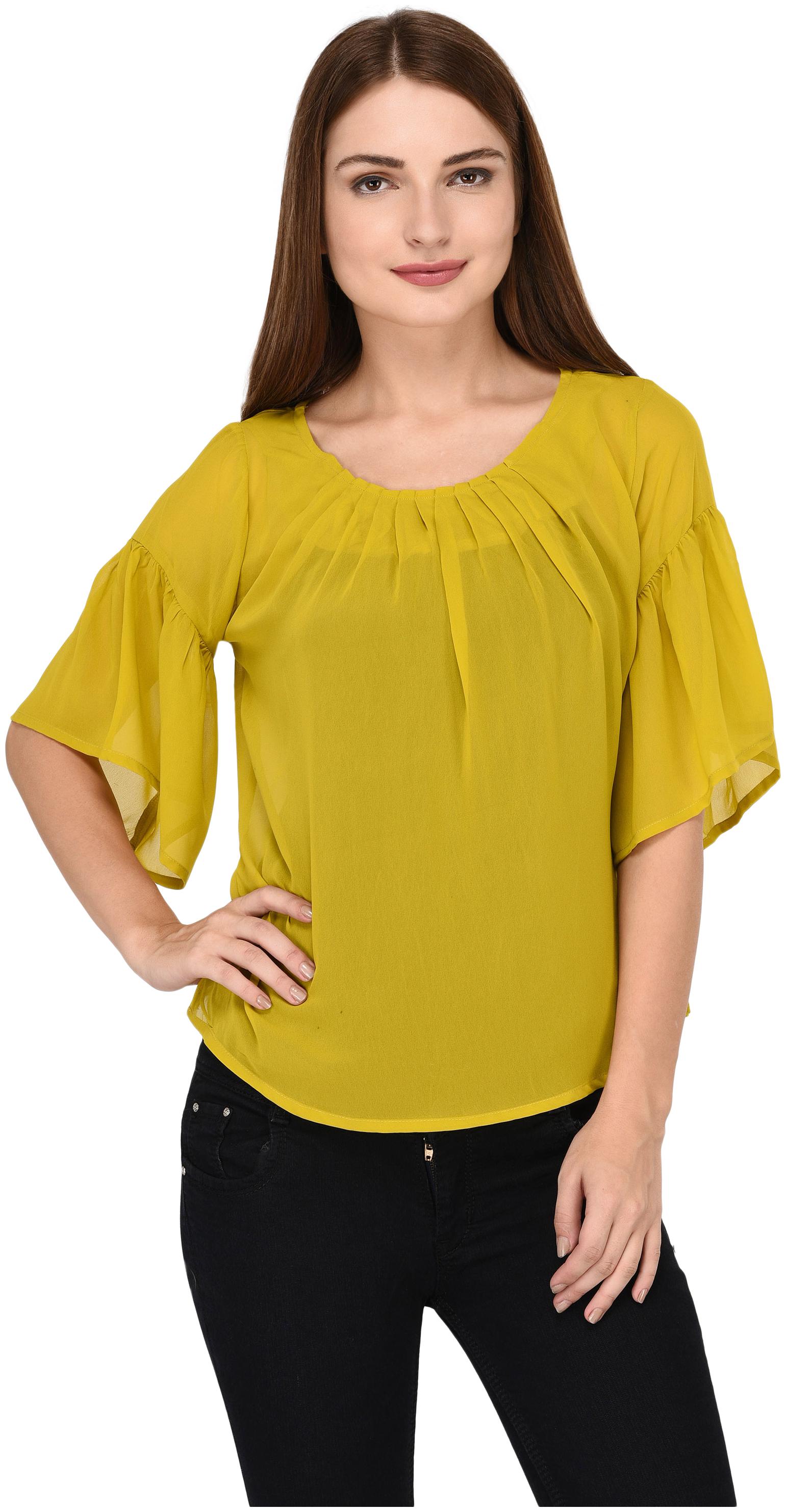 

Amadore Women Solid Regular top - Yellow