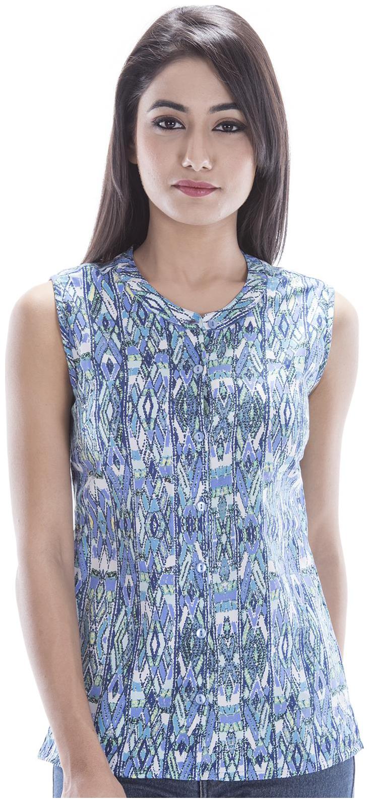 

Amadore Casual Sleeveless Chevron Women s Multicolor Top