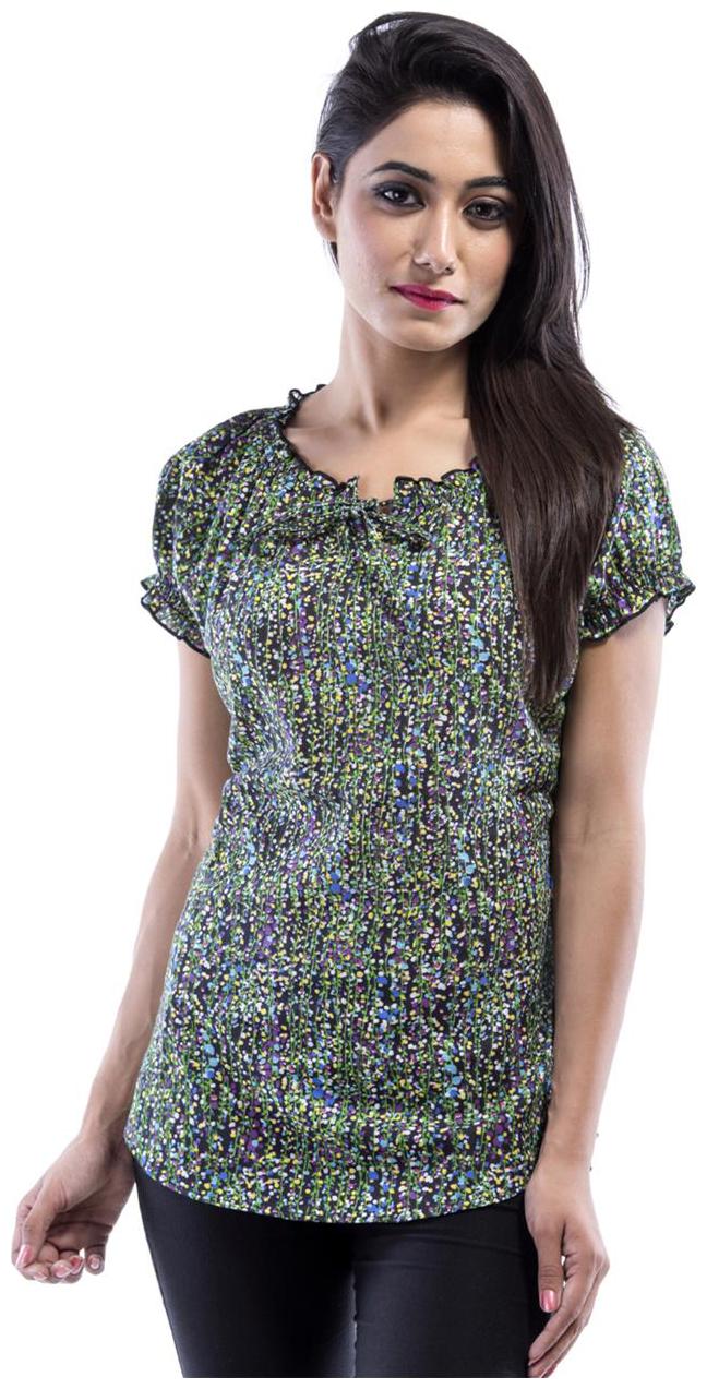

Amadore Casual Short Sleeve Floral Print Women s Multicolor Top