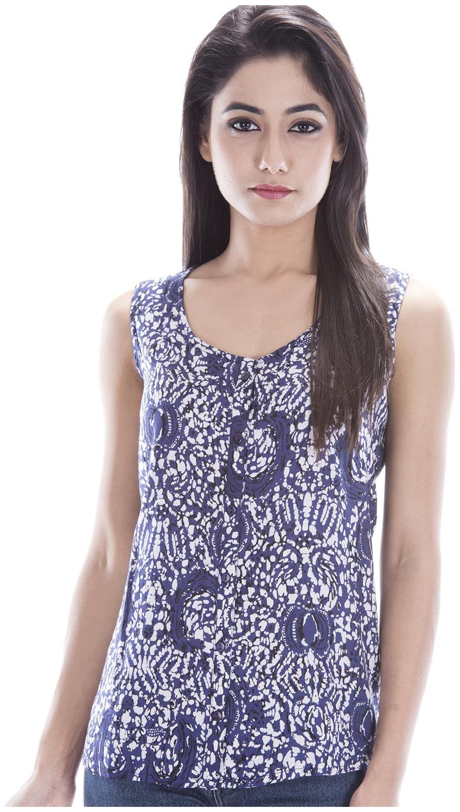

Amadore Casual Sleeveless Printed Women s Multicolor Top