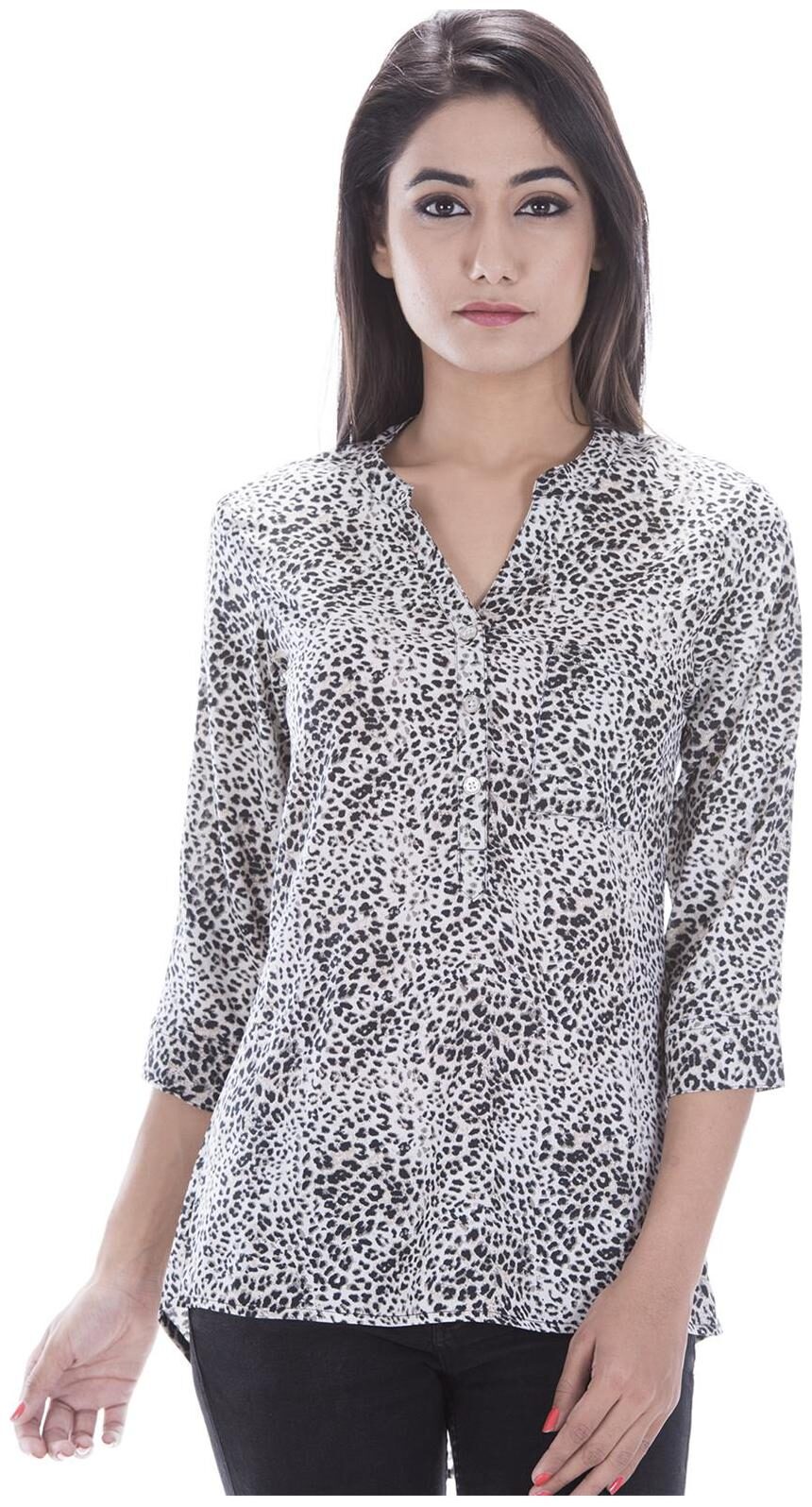 

Amadore Casual 3 4 Sleeve Animal Print Women s Multicolor Top