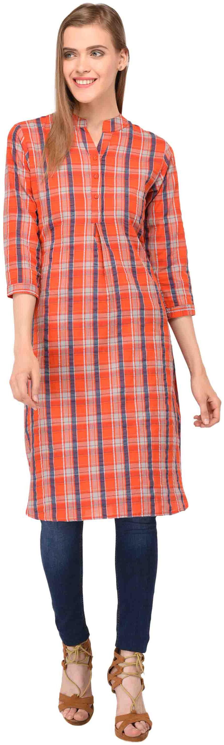 

Amadore Checkered Women Cotton Tunic