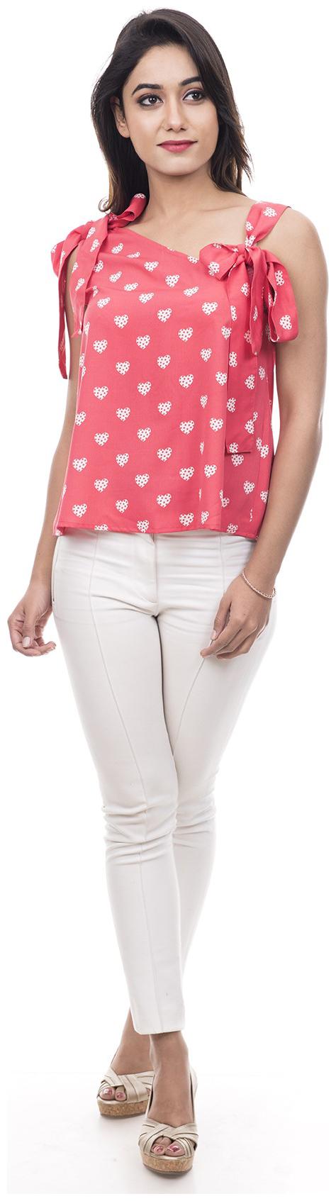 

Amadore Women Printed Regular top - Pink