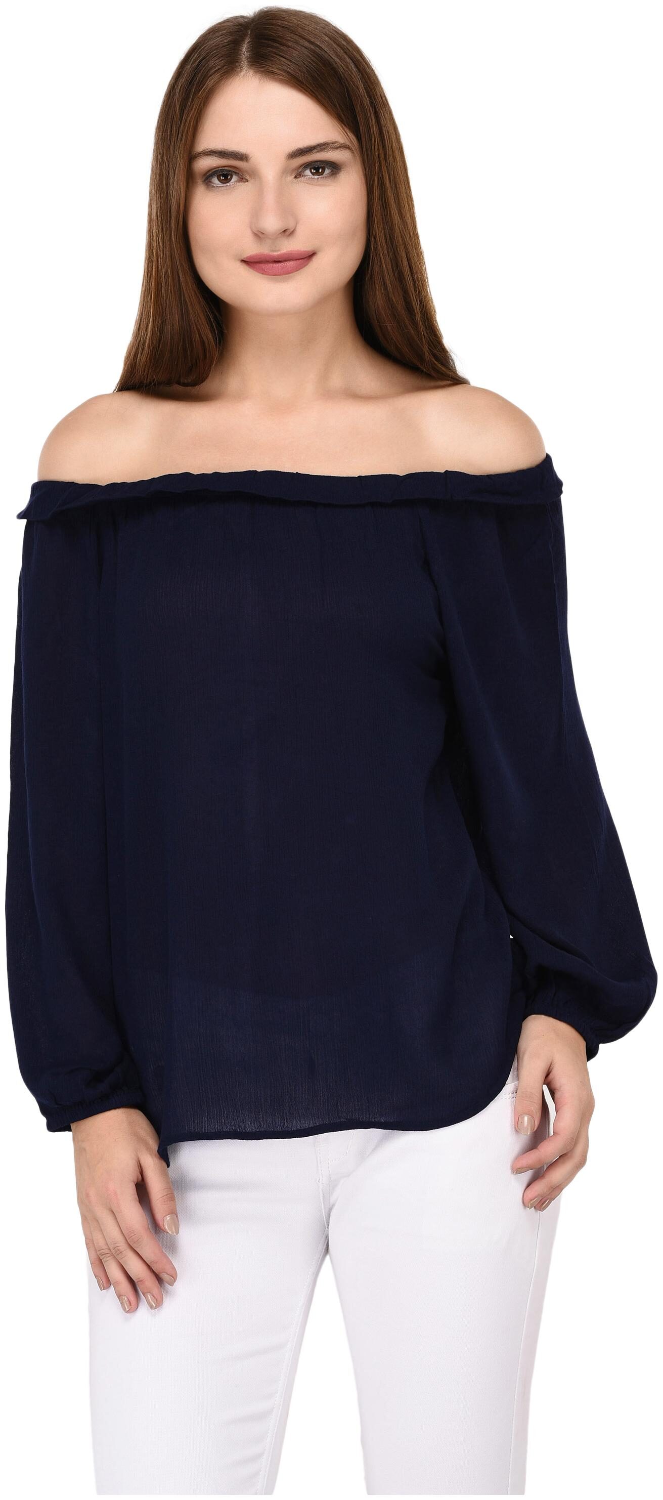 

Amadore Women Solid Regular top - Blue