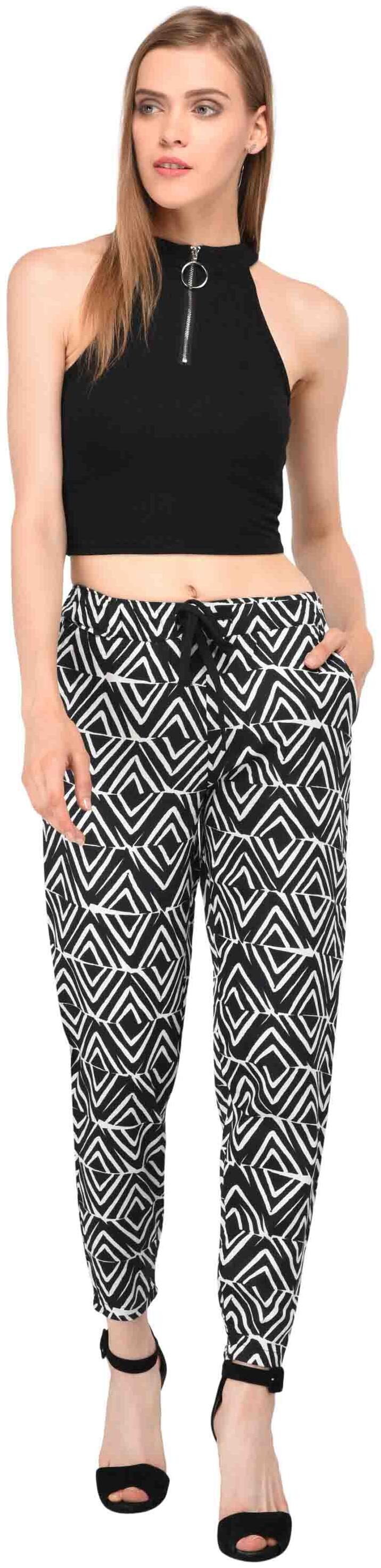 

Amadore Women Black Flared fit Slim fit Regular trousers