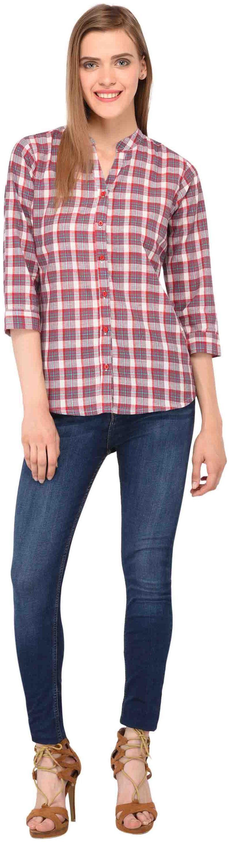 

Amadore Women Multi Checked Regular Fit Shirt