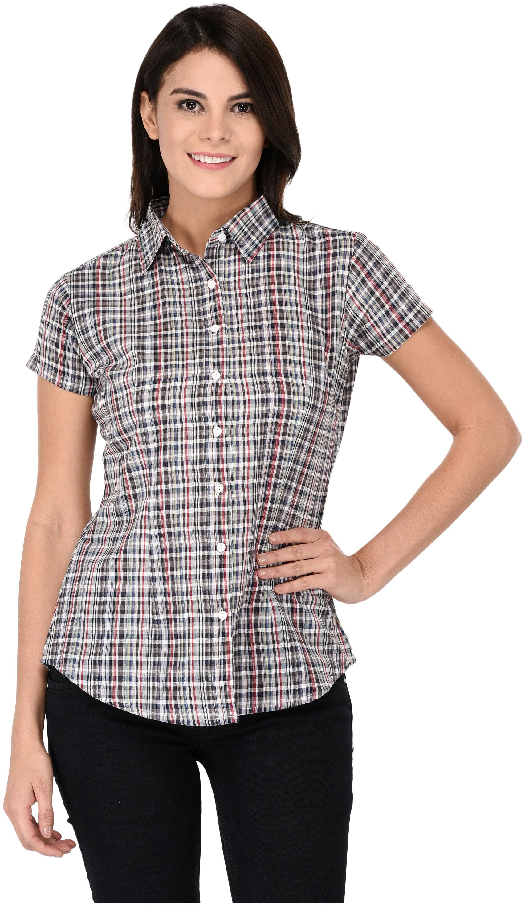 

Amadore Women Multi Checked Regular Fit Shirt