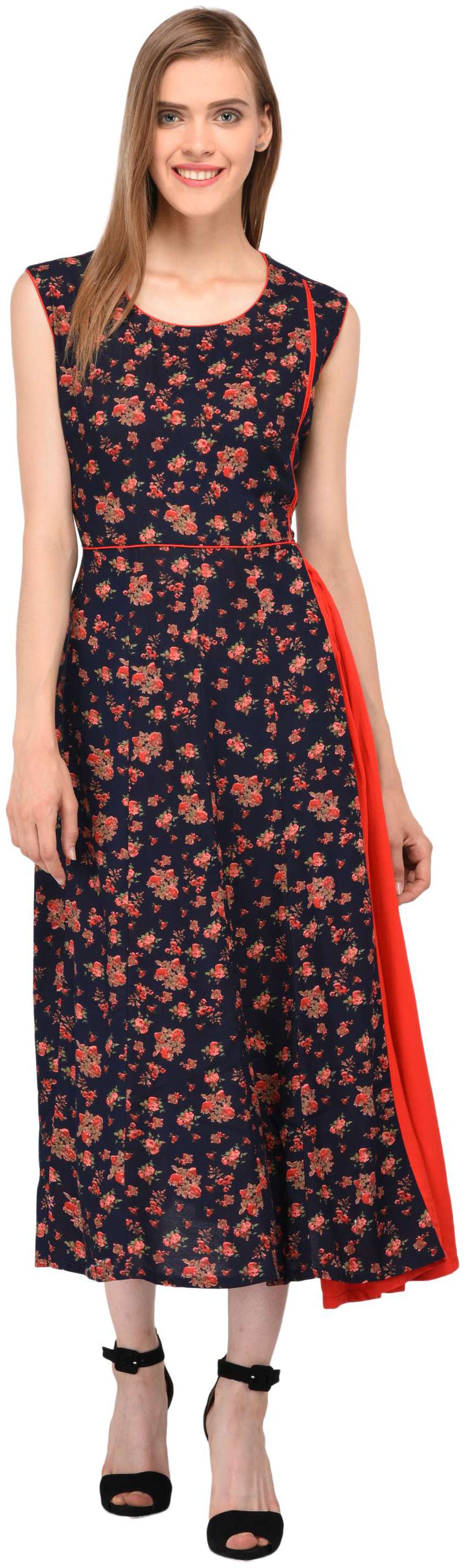 

Amadore Blue Solid A-line dress