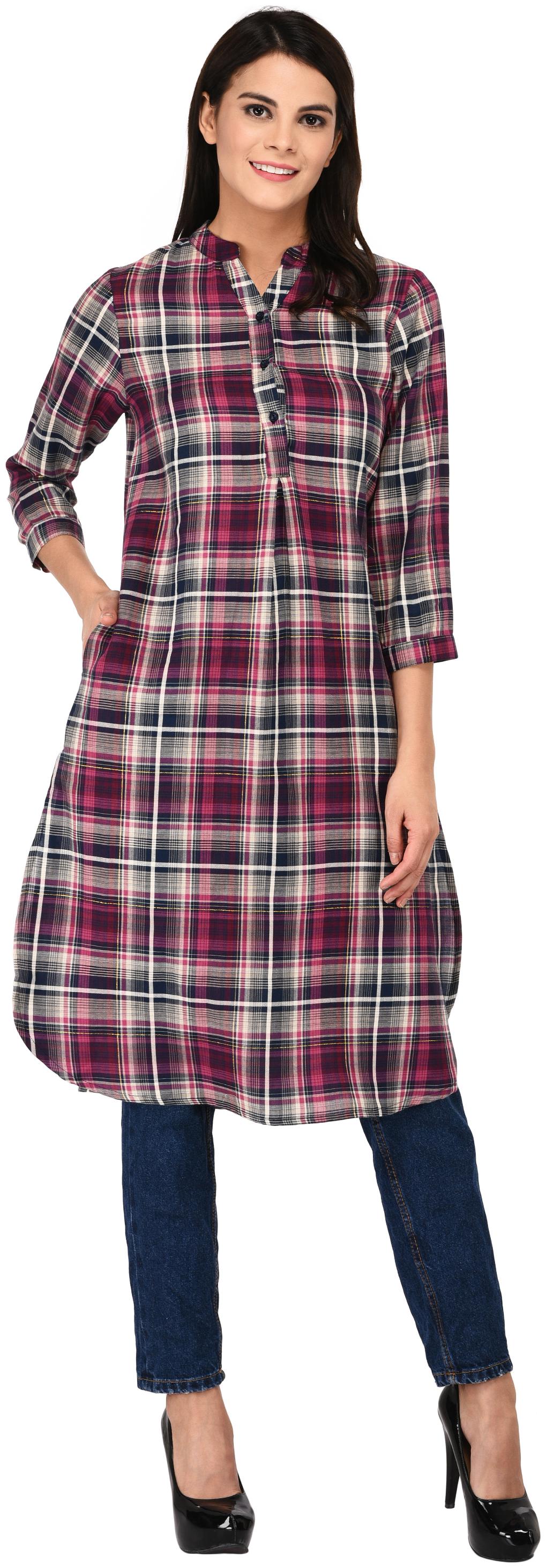 

Amadore Women Checked Regular tunic - Multi