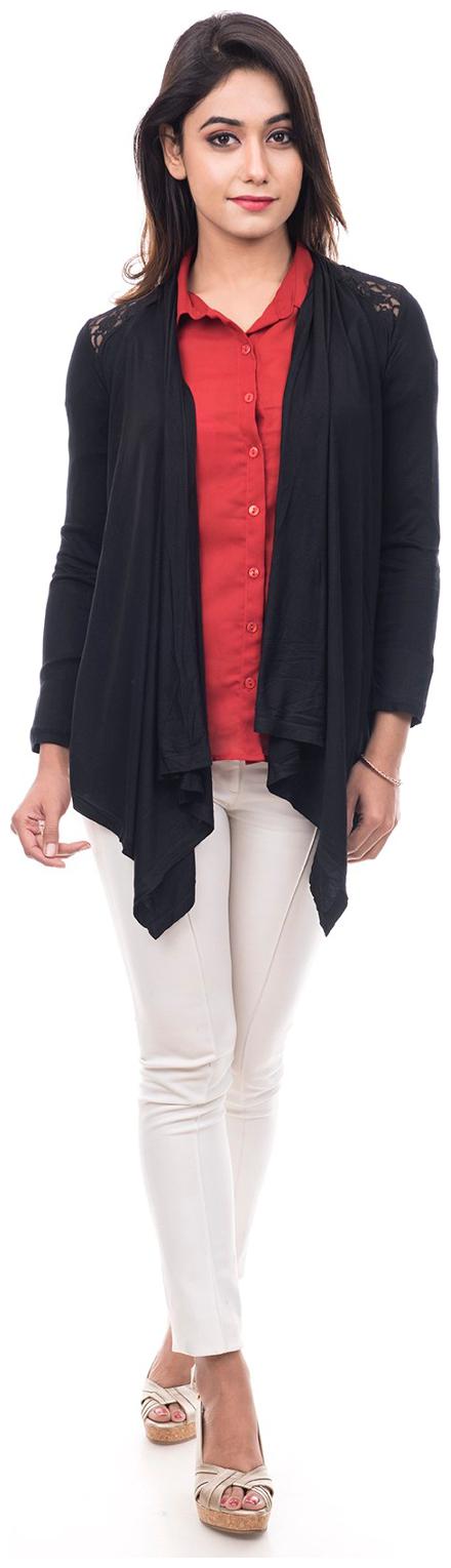 

Amadore Women Casual Black Shrug