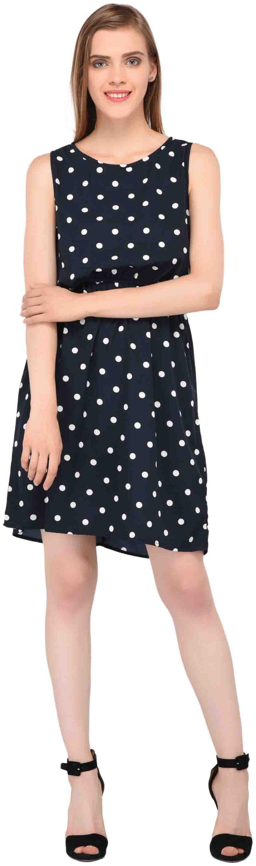 

Amadore Blue Solid A-line dress
