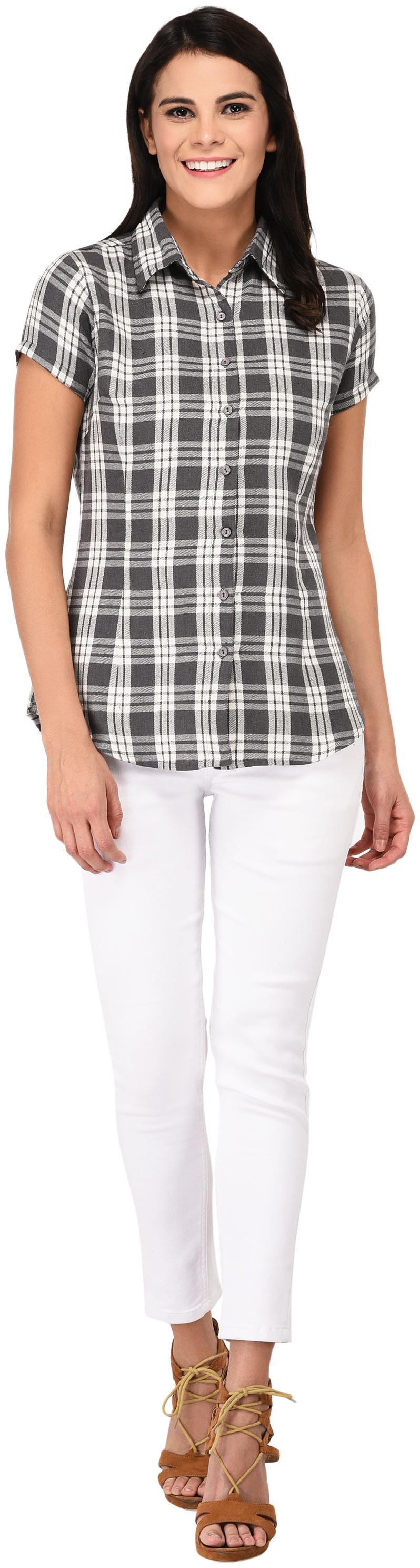 

Amadore Women Multi Checked Regular Fit Shirt