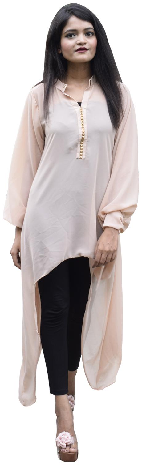

Rajkumari dress up like a princess Women Solid Regular top - Beige