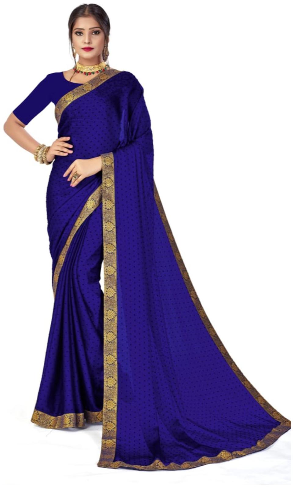 

AMEGH Women Georgette Printed Saree Blue