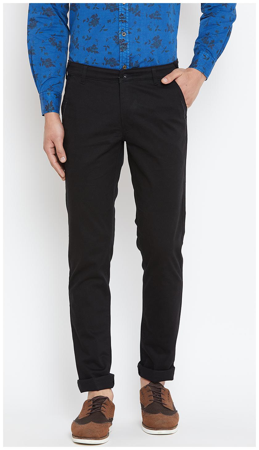 

American Archer Men Black Solid Slim fit Chinos