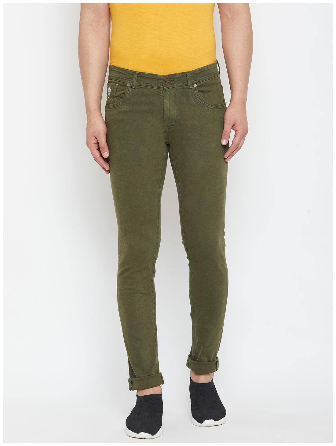 

American Archer Men Olive Skinny Fit Jeans