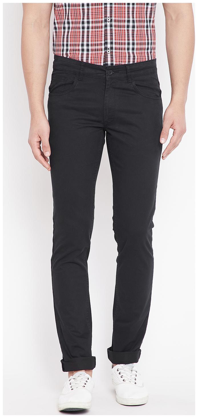 

American Archer Men Black Solid Tapered fit Chinos