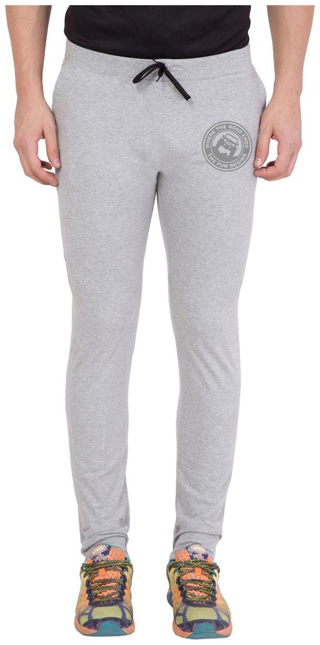 

American-Elm Light Grey Melange Zeep Printed Sports Jogger for Men