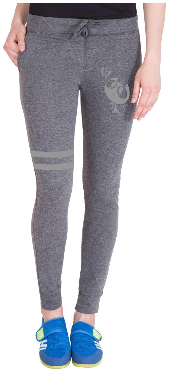 

American-Elm Women Slim fit Cotton Solid Track pants - Grey
