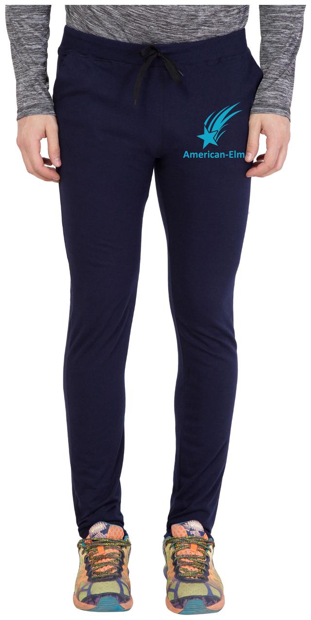 

American-Elm Men s Navy Sky Star Printed Trackpant