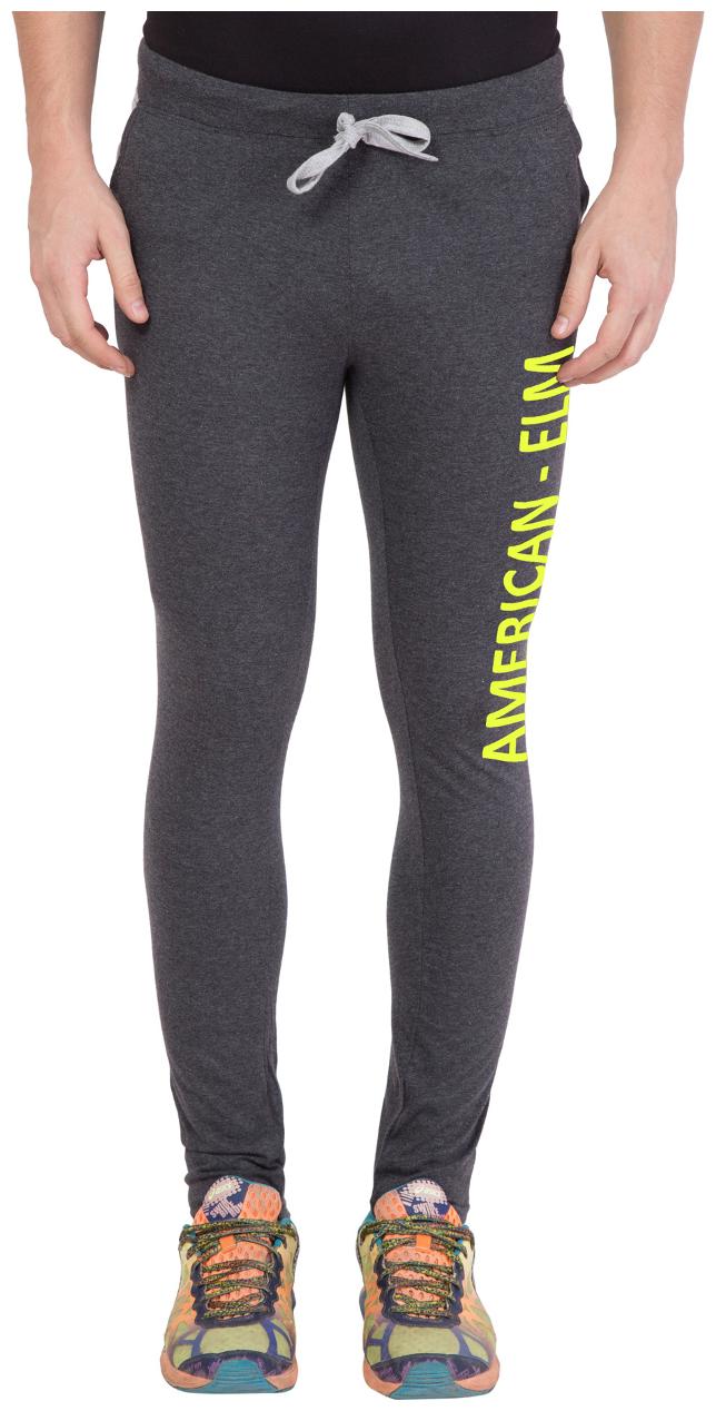 

American-Elm Dark Grey Printed Track Jogger for Men