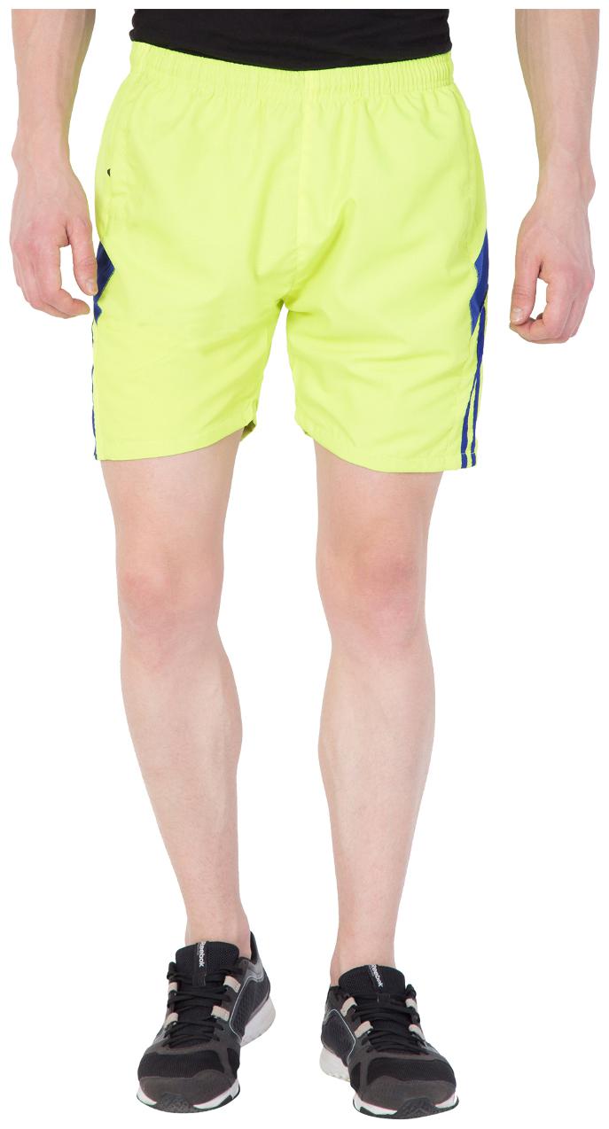 

American-Elm Men s Parrot Green Solid Poly Cotton Short